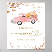 Pumpkin Fall Babies sind süße Zeichen Poster (Vorne)