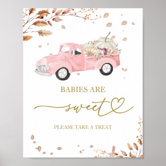 Pumpkin Fall Babies sind süße Zeichen Poster (Vorne)