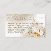 Pumpkin Fall Baby Duschbücher Anforderung Begleitkarte (Vorderseite)