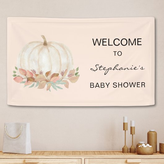 Pumpkin Fall Baby Dusche Banner