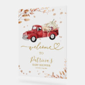 Pumpkin Fall Baby Dusche Begrüßungszeichen Acrylschild (Winkel)