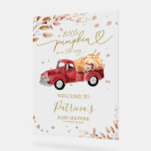 Pumpkin Fall Baby Dusche Begrüßungszeichen Acrylschild (Winkel)