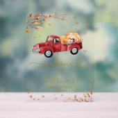 Pumpkin Fall Baby Dusche Begrüßungszeichen Acrylschild (Neutral)
