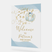 Pumpkin Fall Baby Dusche Begrüßungszeichen Acrylschild (Winkel)