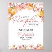Pumpkin Fall Baby Dusche Begrüßungszeichen Poster (Vorne)