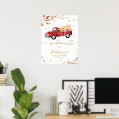 Pumpkin Fall Baby Dusche Begrüßungszeichen Poster (Heimbüro)