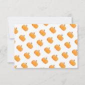 Pumpkin Fall Baby Dusche Danke Karte (Rückseite)