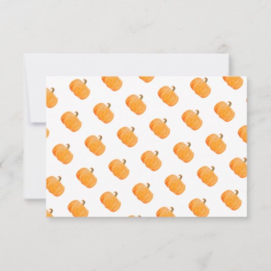 Pumpkin Fall Baby Dusche Danke Karte (Rückseite)