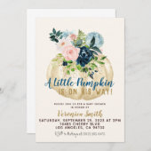 Pumpkin Fall Baby Dusche Einladung (Vorne/Hinten)