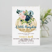 Pumpkin Fall Baby Dusche Einladung (Stehend vorne)