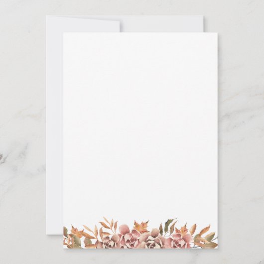 Pumpkin Fall Baby Dusche Einladung (Rückseite)