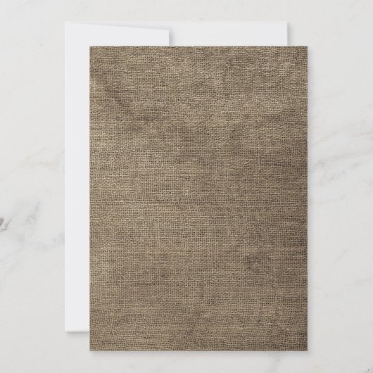 Pumpkin Fall Baby Dusche Einladung Burlap (Rückseite)