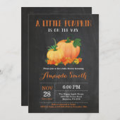 Pumpkin Fall Baby Dusche Einladung Chalkboard (Vorne/Hinten)