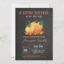 Pumpkin Fall Baby Dusche Einladung Chalkboard