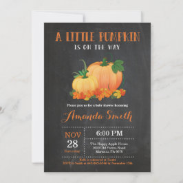 Pumpkin Fall Baby Dusche Einladung Chalkboard
