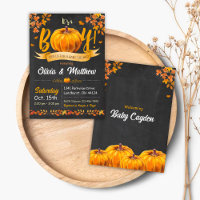Pumpkin Fall Baby Dusche Einladung Es ist ein Jung