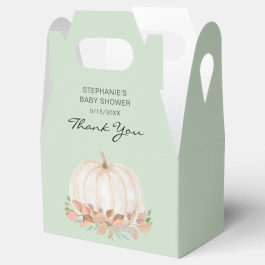 Pumpkin Fall Baby Dusche Geschenkschachtel (Geöffnet)