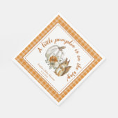 Pumpkin Fall Baby Dusche, geschlechtsneutral Serviette (Ecke)