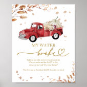 Pumpkin Fall Baby Dusche Mein Wasser Broke Spiel Poster (Vorne)