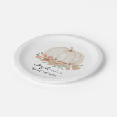 Pumpkin Fall Baby Dusche Pappteller (Schrägansicht)