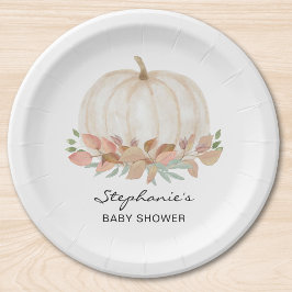Pumpkin Fall Baby Dusche Pappteller