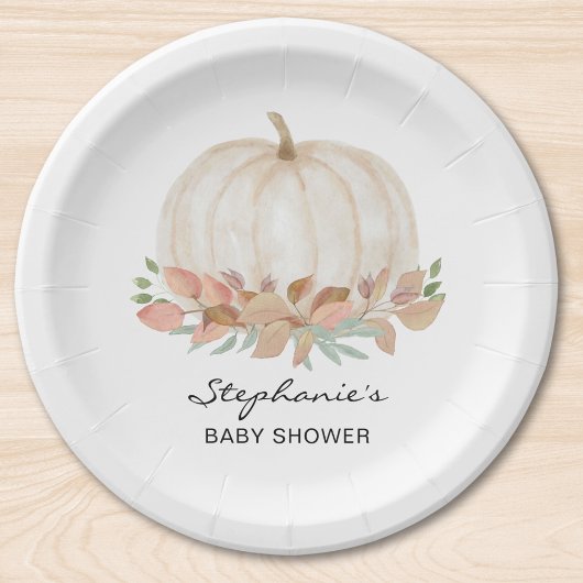 Pumpkin Fall Baby Dusche Pappteller