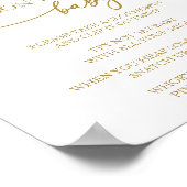 Pumpkin Fall Baby Dusche Say Baby Game Sign Poster (Ecke)