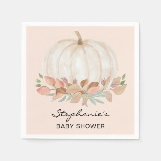 Pumpkin Fall Baby Dusche Serviette (Vorderseite)