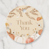 Pumpkin Fall Baby Dusche Vielen Dank Geschenkanhänger (Vorderseite)