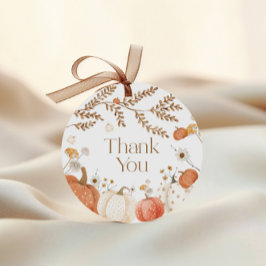 Pumpkin Fall Baby Dusche Vielen Dank Geschenkanhänger