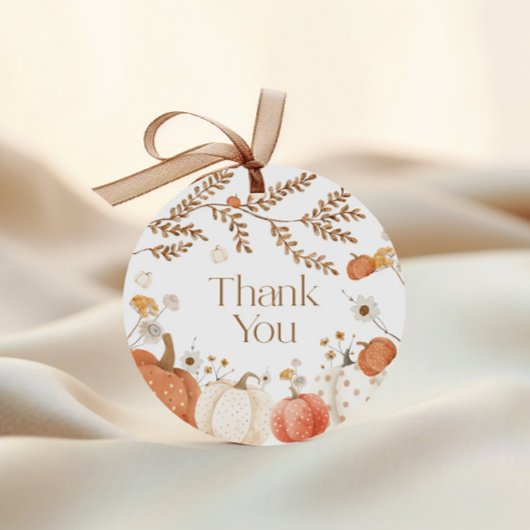 Pumpkin Fall Baby Dusche Vielen Dank Geschenkanhänger