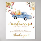 Pumpkin Fall Baby Duschhilfe & Wünsche Unterschrei Poster (Vorne)