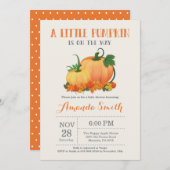 Pumpkin Fall Baby Shower Einladungskarte Einladung (Vorne/Hinten)