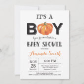 Pumpkin Fall Baby Shower Einladungskarte Einladung (Vorderseite)