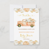 Pumpkin Fall Baby Shower Harvest Vielen Dank Dankeskarte (Vorderseite)