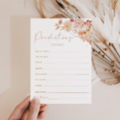 Pumpkin Fall Baby Shower Predictions Game Card Einladung