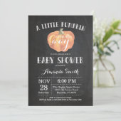 Pumpkin Fall Babydusche Einladung-Tafel Einladung (Stehend Vorderseite)