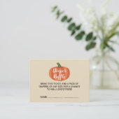 Pumpkin Fall Babydusche Windeln Raffle Ticket (Stehend Vorderseite)