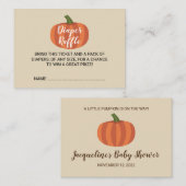 Pumpkin Fall Babydusche Windeln Raffle Ticket (Vorne/Hinten)