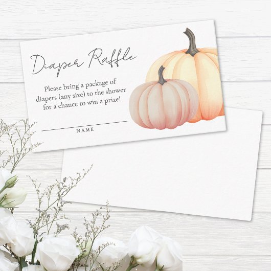 Pumpkin Fall Babydusche Windelwanne Begleitkarte