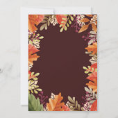 Pumpkin Fall Birthday Einladung (Rückseite)