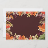 Pumpkin Fall Birthday Einladung (Rückseite)