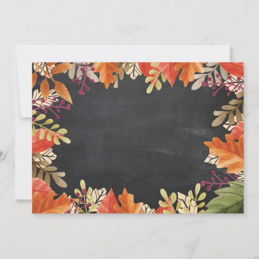 Pumpkin Fall Birthday Einladung (Rückseite)