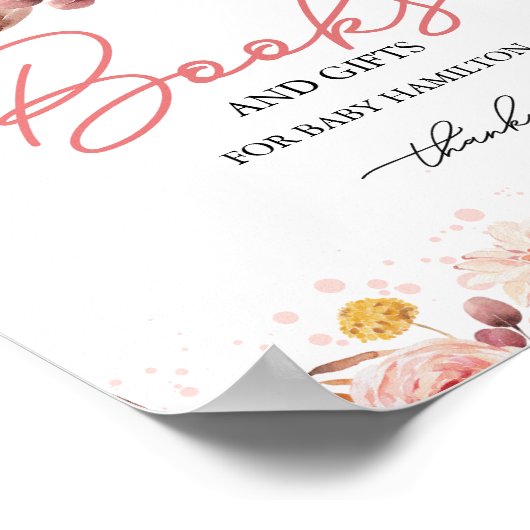 Pumpkin Fall Books für Babysignatur Poster (Ecke)