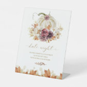 Pumpkin Fall Brautparty Date Night Jar Sign Sockelschild (Vorderseite)