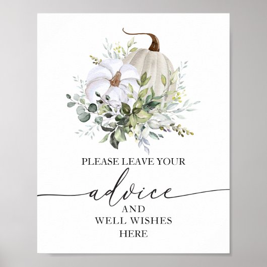 Pumpkin Fall Brautparty Ratgeber wünscht Signatur Poster (Vorne)