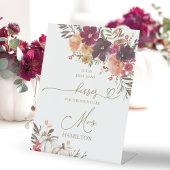 Pumpkin Fall Brautparty Wie viele Kisses unterschr Sockelschild