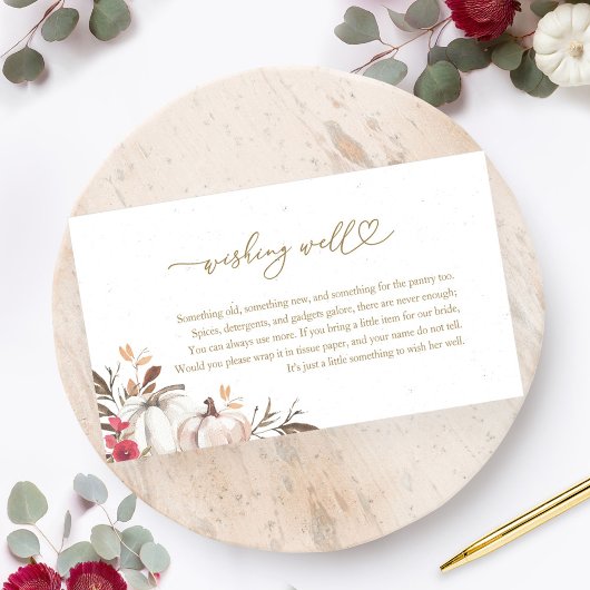 Pumpkin Fall Brautparty wünscht gut Begleitkarte