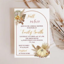 Pumpkin Fall Bridal Dusche Einladung
