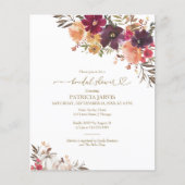 Pumpkin Fall Budget Bridal Dusche Einladungen Flyer (Vorne)